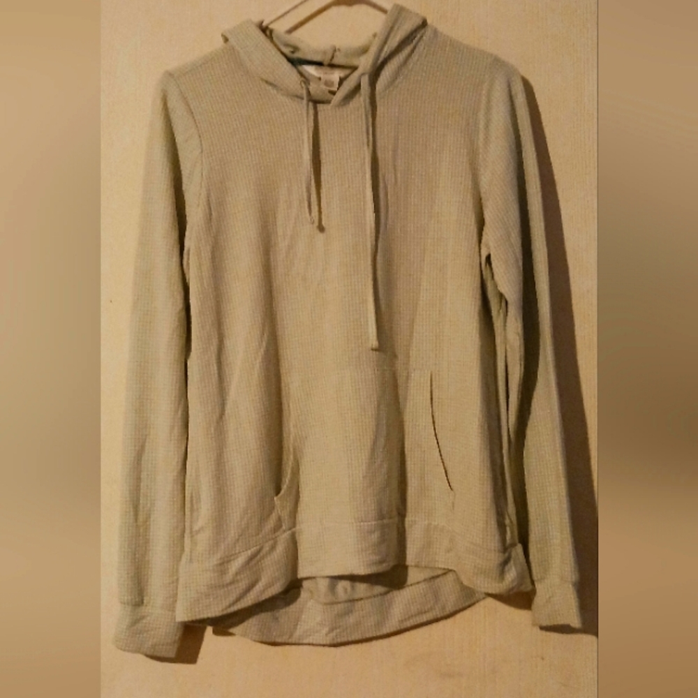Weatherproof Vintage Green‎ & White Lightweight Hoodie. Sz. Small